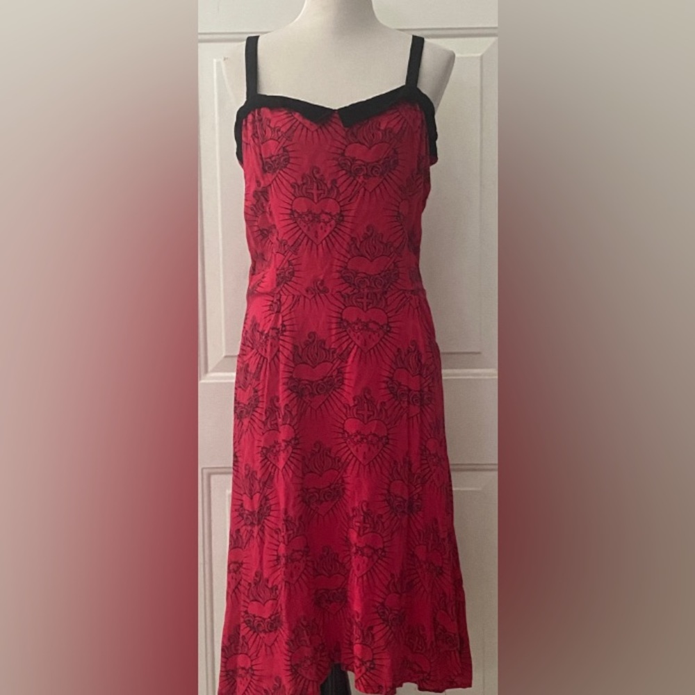 Switchblade Stiletto Pinup Retro Sacred Heart Dagger Dress XXL